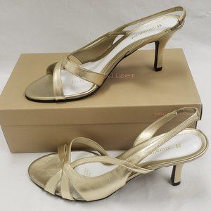 Naturalizer Prissy Gold Leather slingback pump size 10 N